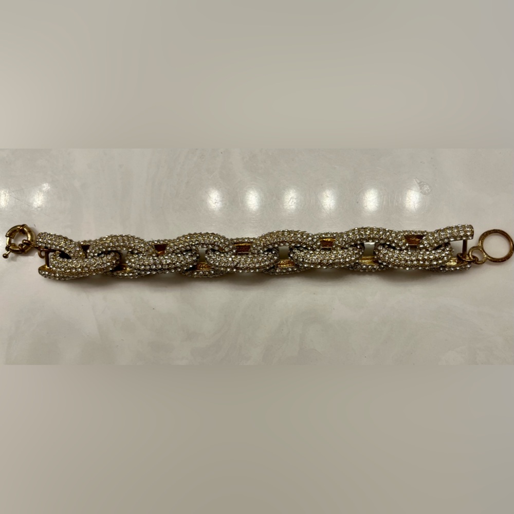 Designer inspired chunky bling chain link bracelet
